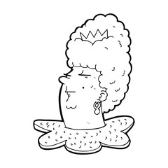 cartoon queen head