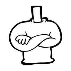 cartoon folded arms body