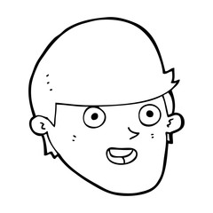 cartoon man with big chin