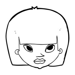 cartoon annoyed woman