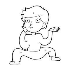 cartoon boy doing crazy dance