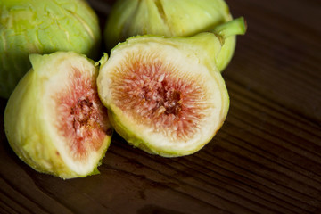 figs on wooden background