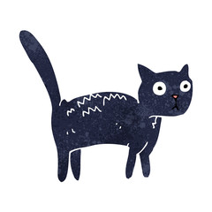 cartoon frightened cat