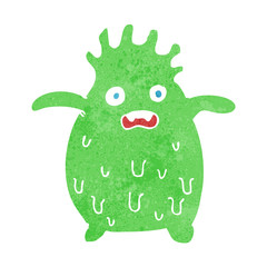 cartoon funny slime monster