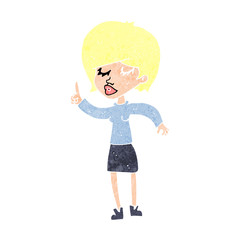 cartoon woman with idea