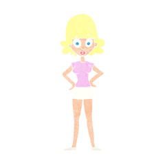 cartoon surprised woman