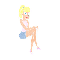 cartoon pretty woman