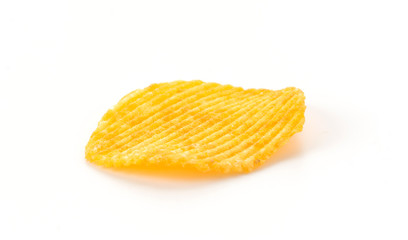potato chips on white background