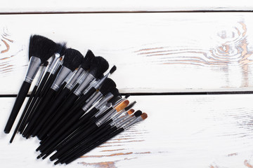 Black brush for makeup.