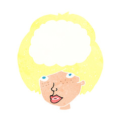 cartoon empty headed woman