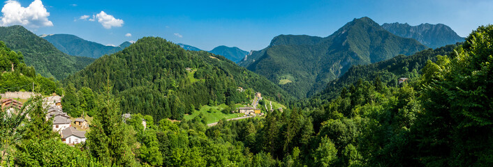 Overview of mountain landscape