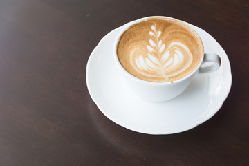 cup of coffee - soft focus with vintage film filter