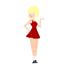 cartoon pretty woman