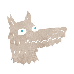 cartoon wolf head