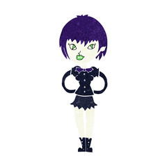 cartoon pretty vampire girl