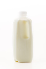 milk bottle on white background