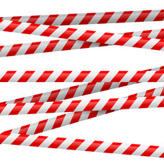 Red and white danger tape