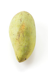 fresh green mango on white background