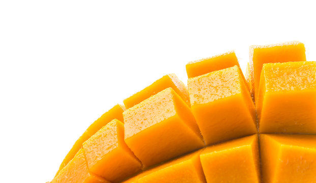 fresh mango on white background