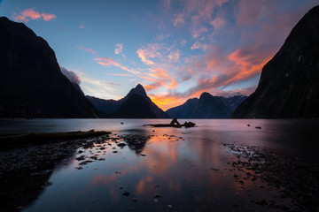 Landscape of Milford Sound in South island, New Zealand