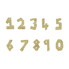 Fototapeta premium cartoon wooden numbers