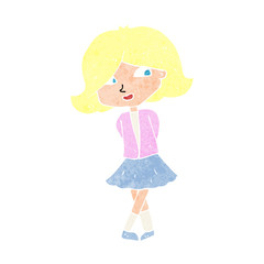 cartoon happy girl