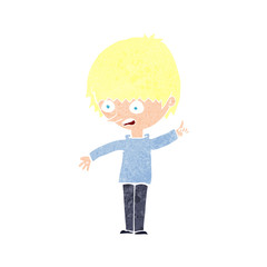 cartoon boy with question