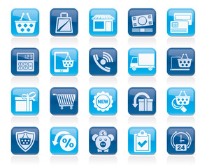 on line shop and E-commerce icons - vector icon set