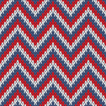 Knitted seamless pattern background. Vector illustration.