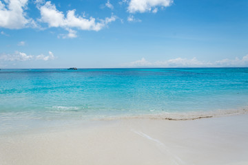 blue sky with sea and beach