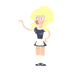 cartoon pretty waitress