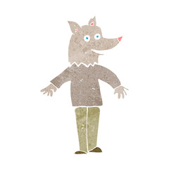 cartoon happy werewolf