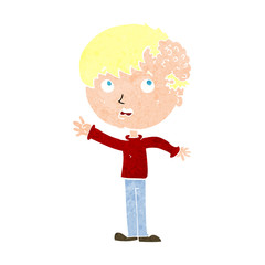 cartoon boy with growth on head