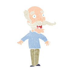 cartoon old man gasping in surprise