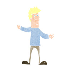 cartoon happy man