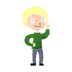 cartoon boy with idea