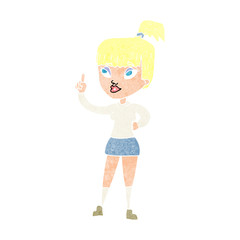 cartoon attractive girl with idea