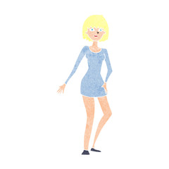 cartoon woman in dress