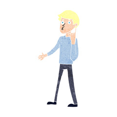 cartoon man asking question
