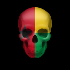 Guinean flag skull