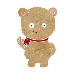 cartoon bear waving