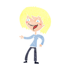 cartoon woman laughing and pointing