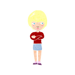 cartoon annoyed woman