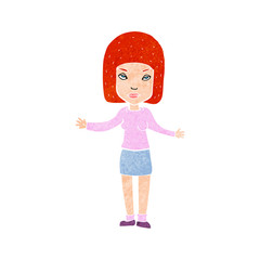 cartoon annoyed woman