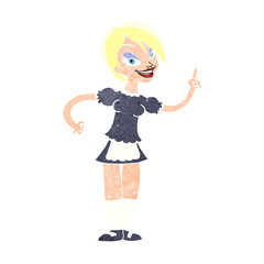 cartoon waitress taking order