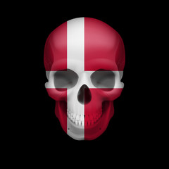 Danish flag skull