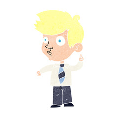 cartoon boy asking question
