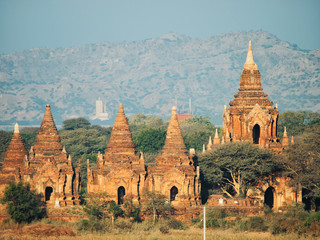 Fototapeta na wymiar Ancient pagodas in Bagan, Myanmar