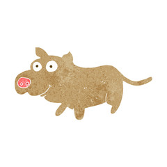 cartoon happy little dog