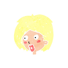 cartoon woman looking